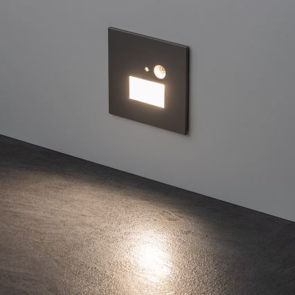 LED schodiskové svietidlo s pohybovým a súmrakovým snímačom LED/1,5W/230V 3000/4000/6000K sivé