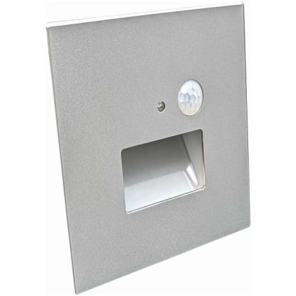 LED schodiskové svietidlo s pohybovým a súmrakovým snímačom LED/1,5W/230V 3000/4000/6000K sivé