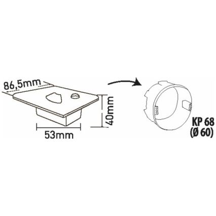 LED schodiskové svietidlo s pohybovým a súmrakovým snímačom LED/1,5W/230V 3000/4000/6000K sivé