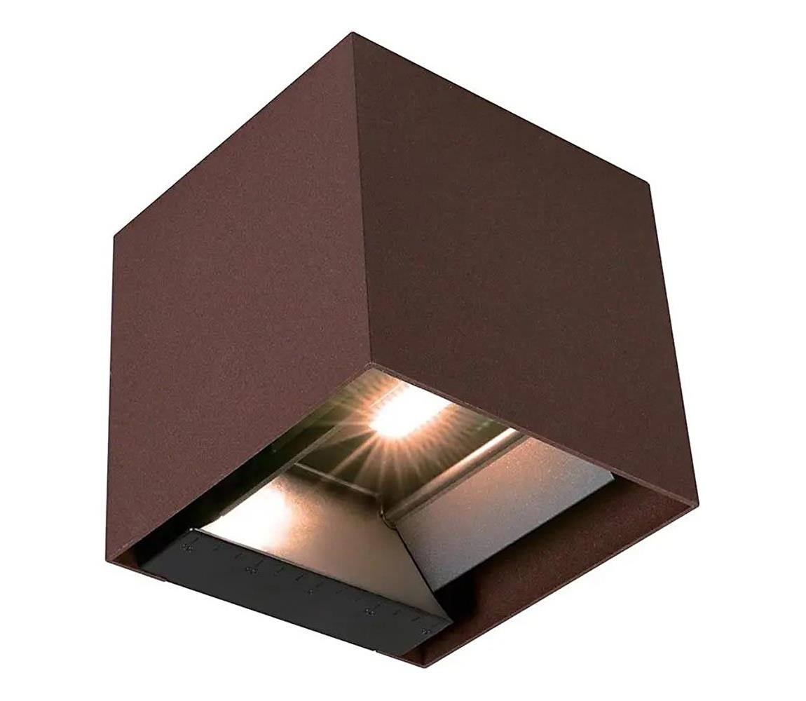 LED Sol nástenné svietidlo so snímačom LED/9W/3,7V 3000/4000/5000K IP65 2600 mAh hnedá 23824-1