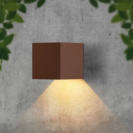 LED solárne nástenné svietidlo so senzorom LED/9W/3,7V 3000/4000/5000K IP65 2600 mAh hnedé