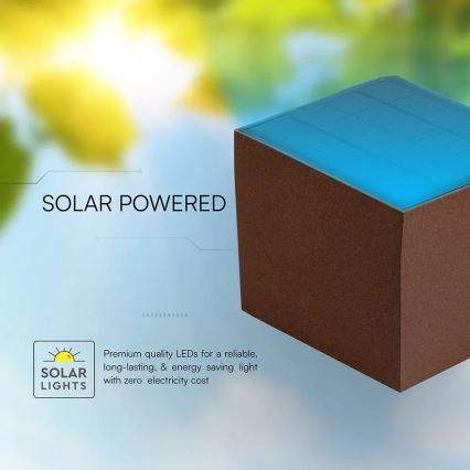 LED solárne nástenné svietidlo so senzorom LED/9W/3,7V 3000/4000/5000K IP65 2600 mAh hnedé