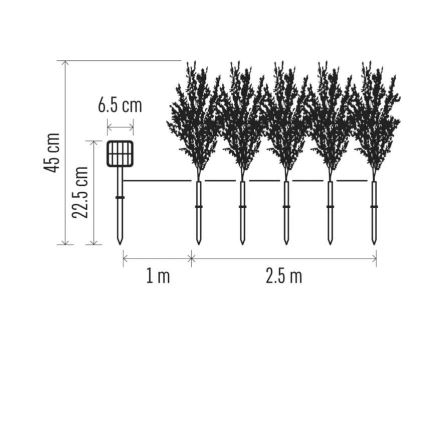 LED solárna dekorácia 50xLED/3W/1,2V 600 mAh IP44