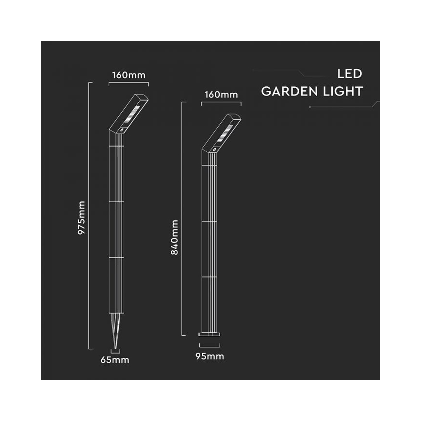 LED Solárna lampa 2v1 LED/1,5W/3,7V IP65 1500 mAh