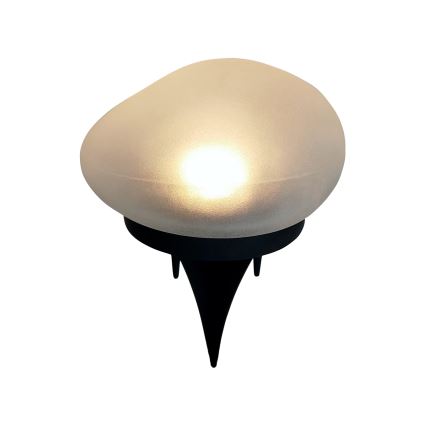 LED solárna lampa 2×LED/1,2 V 300 mAh IP44 čierna/biela
