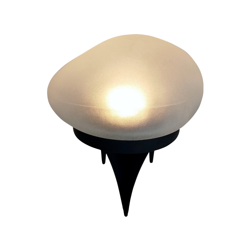 LED solárna lampa 2×LED/1,2 V 300 mAh IP44 čierna/biela