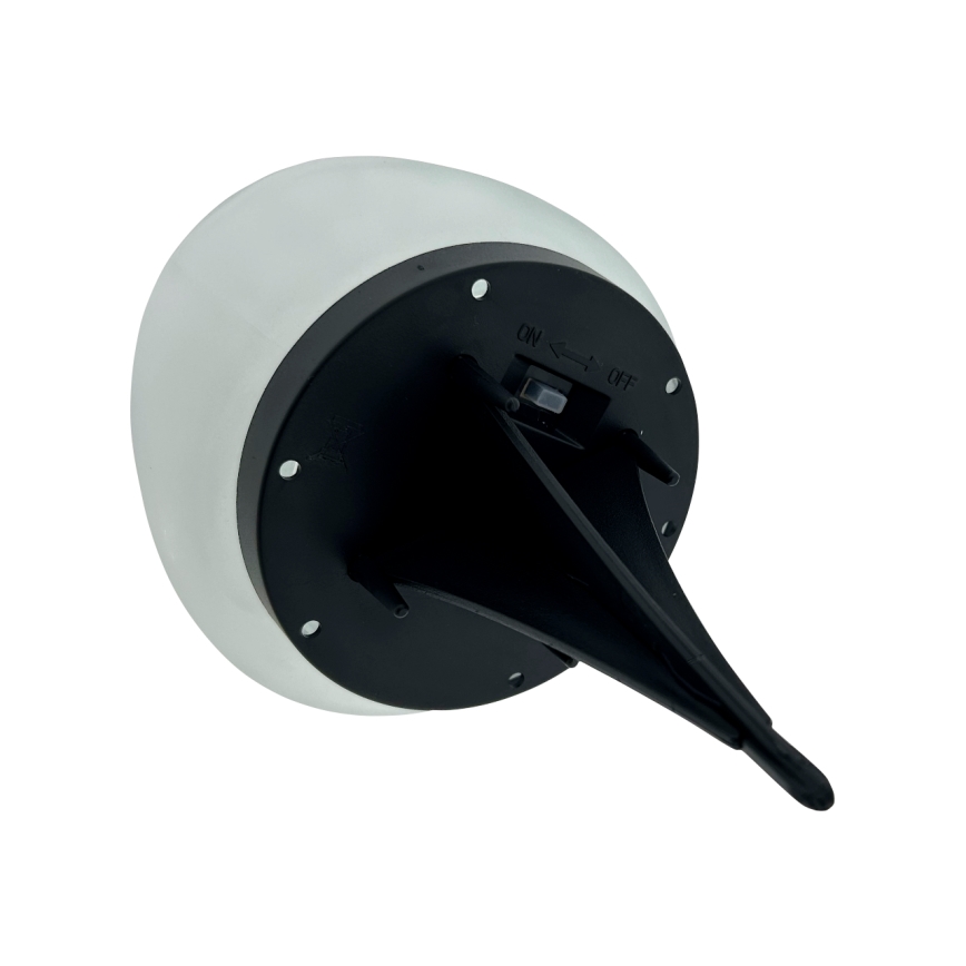LED solárna lampa 2×LED/1,2 V 300 mAh IP44 čierna/biela