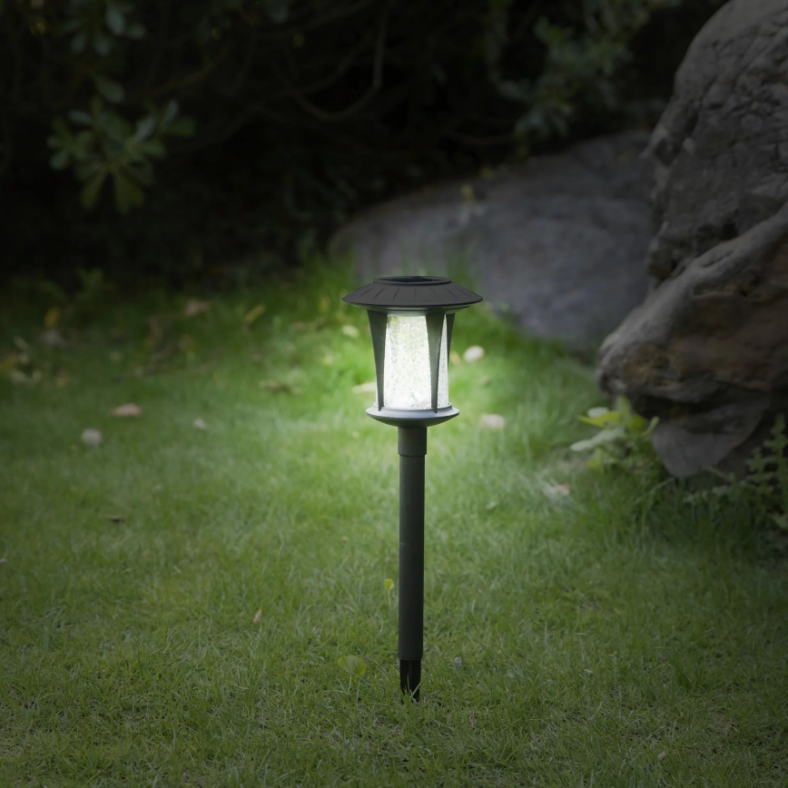 LED Solárna lampa BOLTON LED/1,2V 100 mAh IP44 čierna