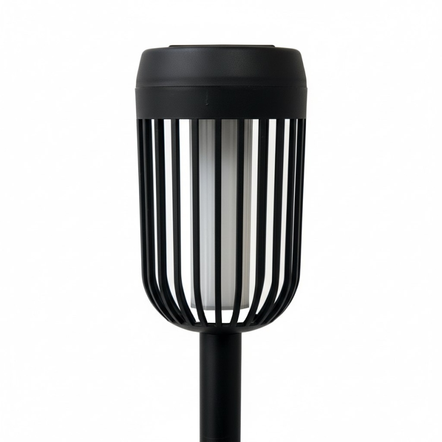 LED solárna lampa FLAME LED/1,2V 100 mAh 1800K 37 cm IP44 čierna