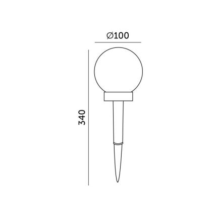 LED solárna lampa GLEAM LED/1,2V 3000K IP44 40 mAh dymová/čierna