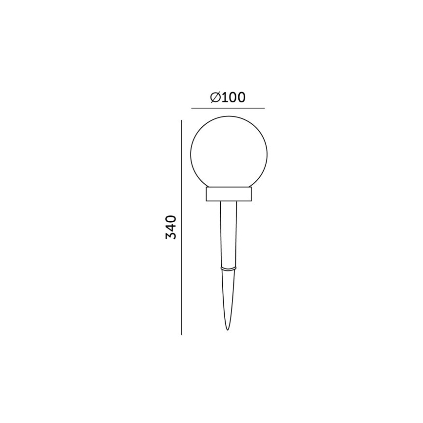 LED solárna lampa GLEAM LED/1,2V 3000K IP44 40 mAh dymová/čierna
