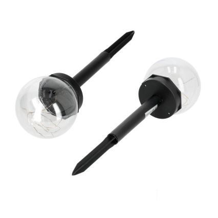 LED Solárna lampa GLEAM LED/1,2V 3000K IP44 40 mAh priehľadná/čierna