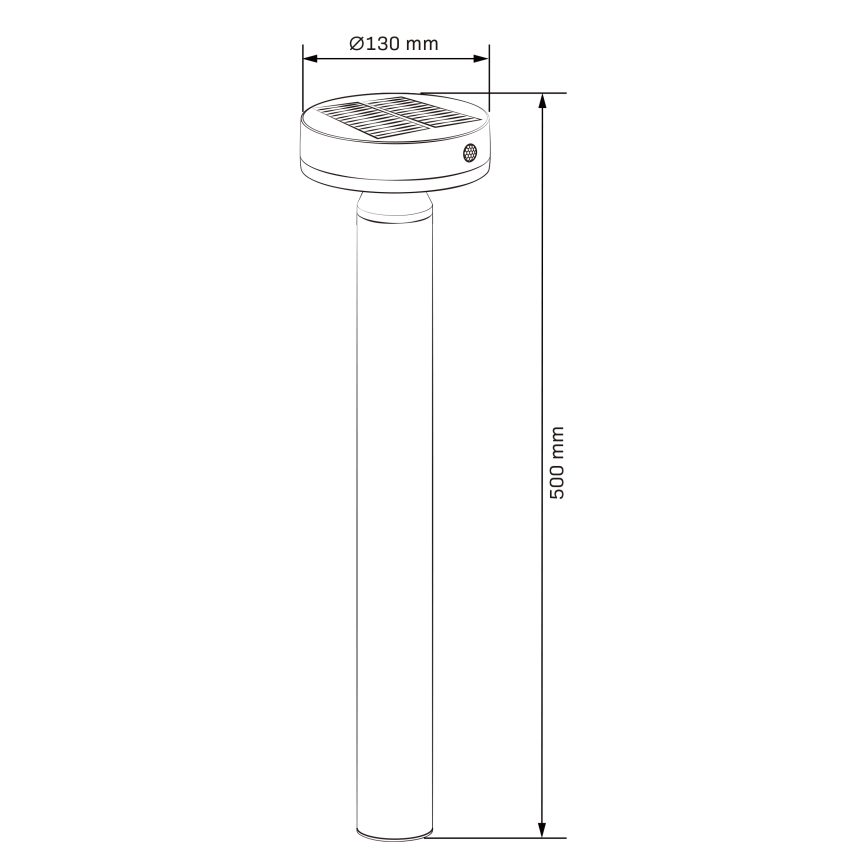 LED solárna lampa so senzorom GWINEA LED/4,5W/3,7V 2000 mAh 50 cm IP44 čierna