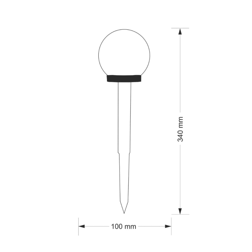 LED Solárna lampa KULA LED/1,2V 40 mAh P44
