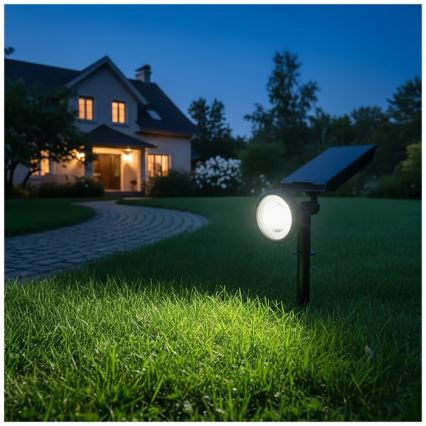 LED solárna lampa LANCE LED/3,7V 6000K IP44 1500 mAh