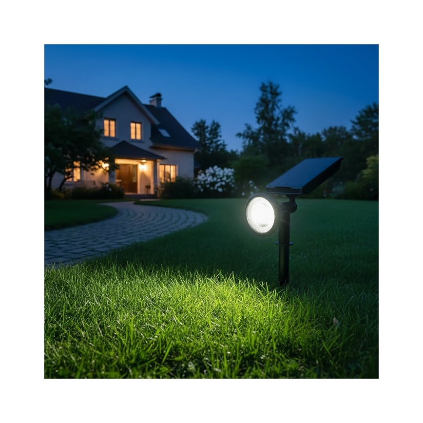 LED solárna lampa LANCE LED/3,7V 6000K IP44 1500 mAh