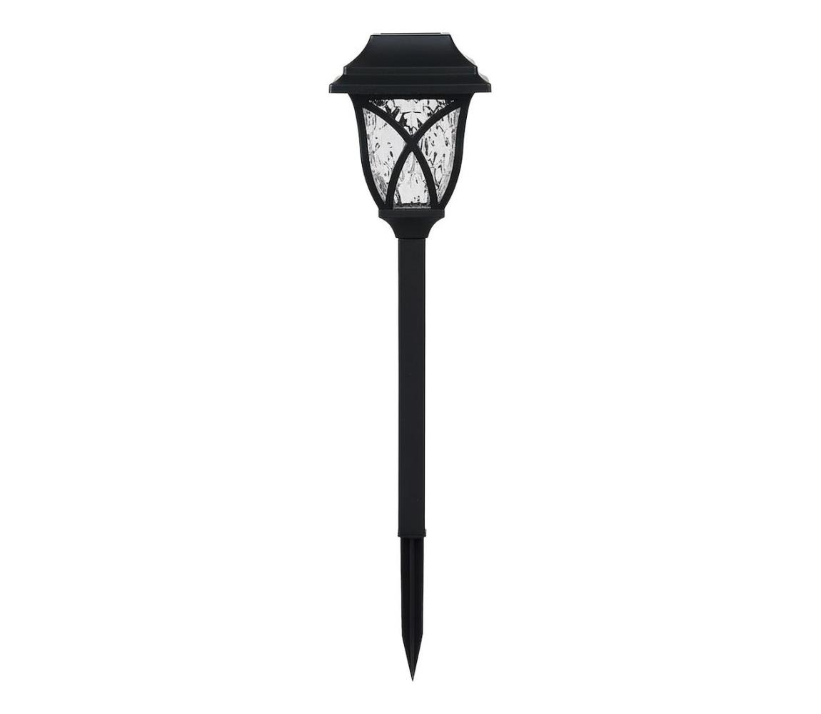 LED solárna lampa LAWN LED/1,2V 100 mAh 3000K 44 cm IP44 čierna EKO2500