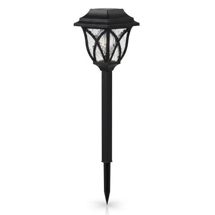 LED solárna lampa LAWN LED/1,2V 100 mAh 3000K 44 cm IP44 čierna