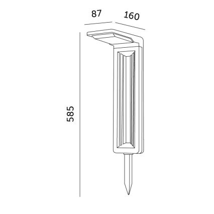 LED Solárna lampa LED/0,2W/3,7V 6500K IP44