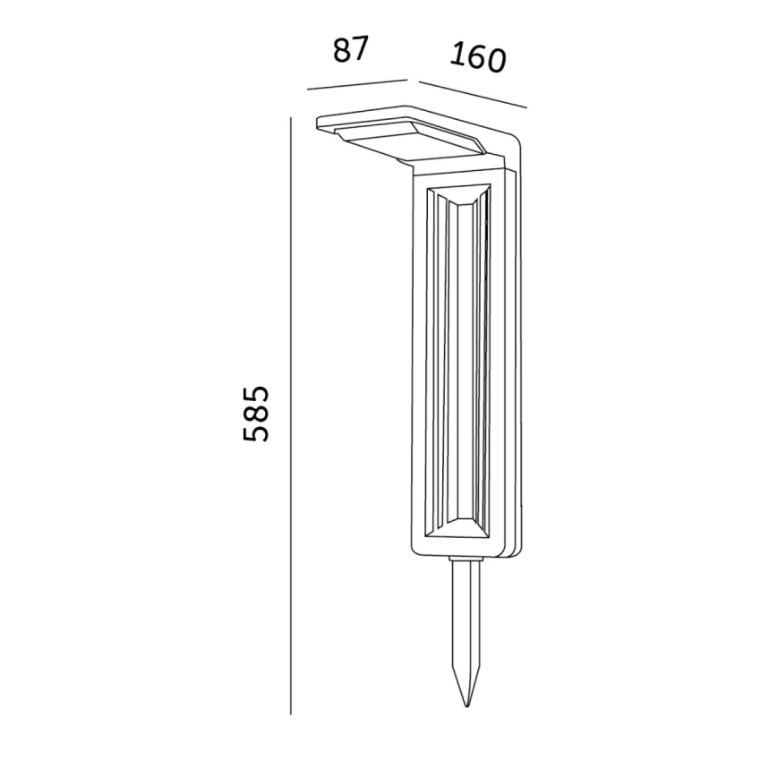 LED Solárna lampa LED/0,2W/3,7V 6500K IP44