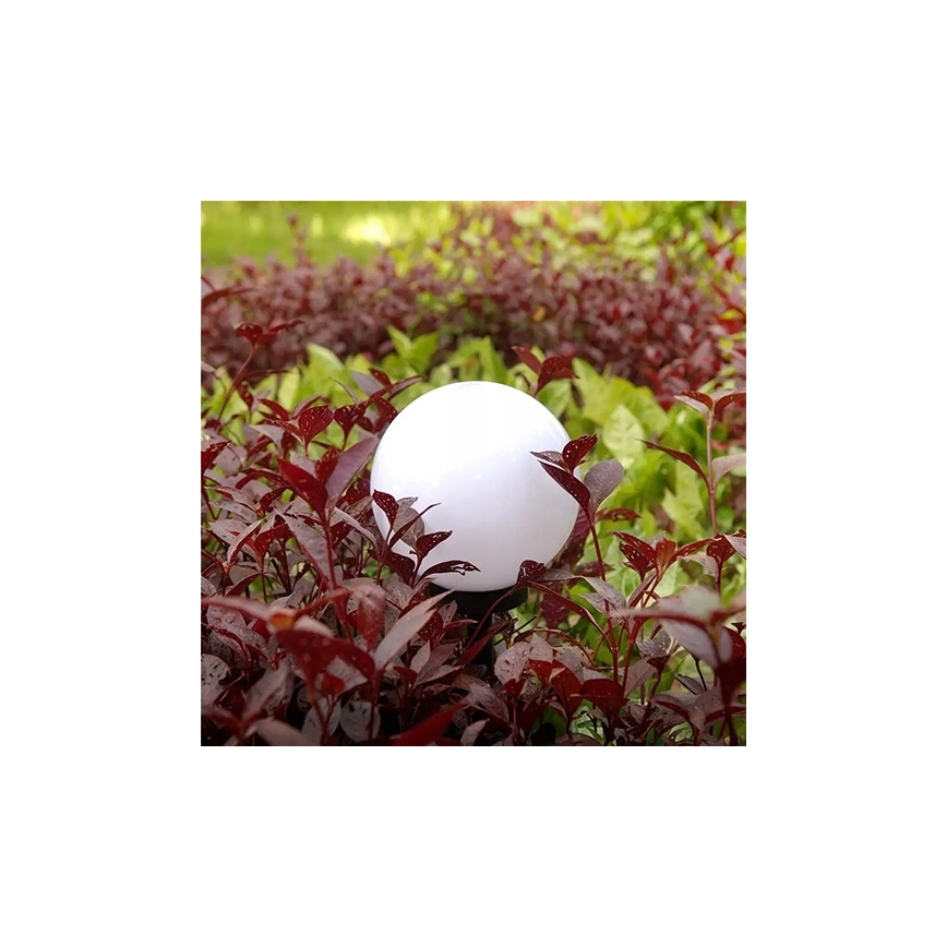 LED solárna lampa LED/1,2 V 6500 K 200 mAh pr. 10 cm IP44 biela/čierna