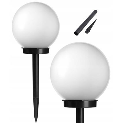 LED solárna lampa LED/1,2 V 6500 K 200 mAh pr. 10 cm IP44 biela/čierna