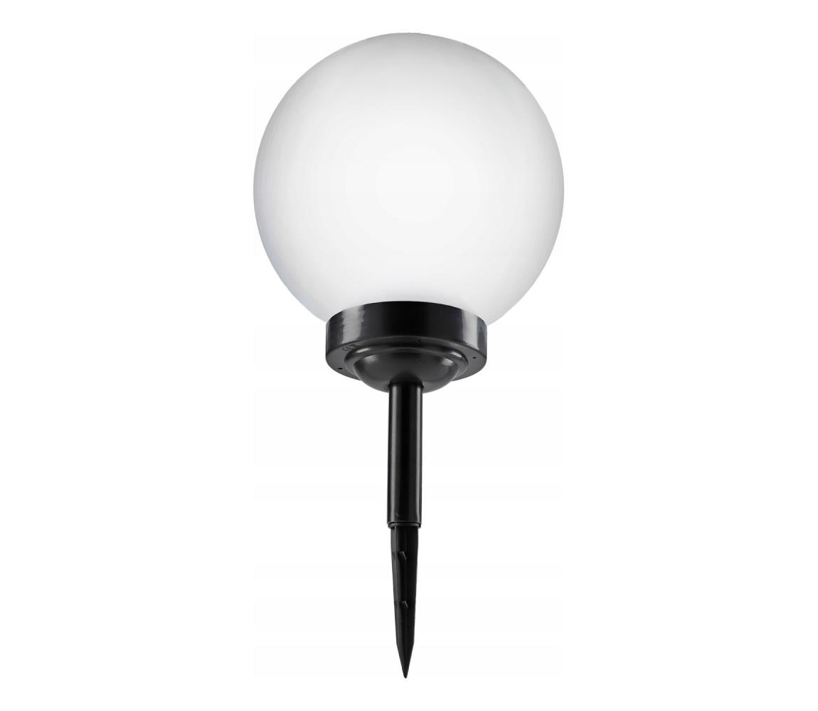 SmartLED LED solárna lampa LED/1,2V 6500K 200 mAh pr. 25 cm IP44 biela/čierna 7235