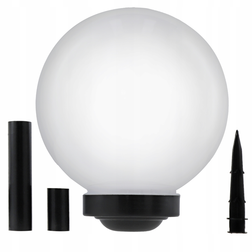 LED solárna lampa LED/1,2V 6500K 200 mAh pr. 25 cm IP44 biela/čierna