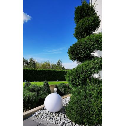 LED solárna lampa LED/1,2V 6500K 200 mAh pr. 30 cm IP44 biela/čierna