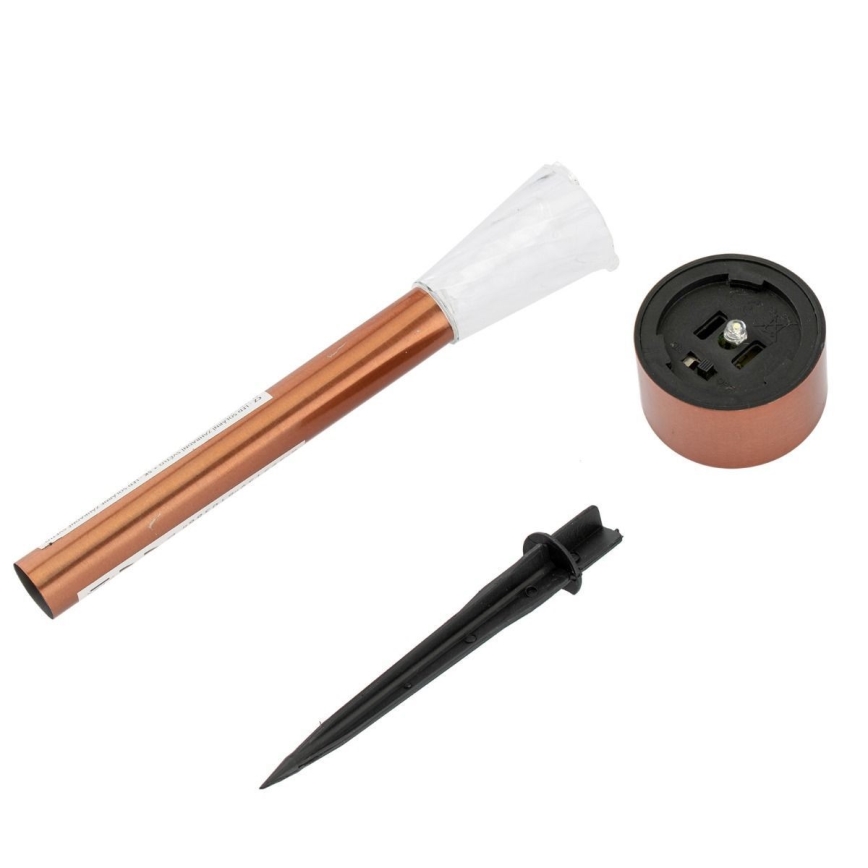 LED Solárna lampa LED/2V 40 mAh IP44 medená