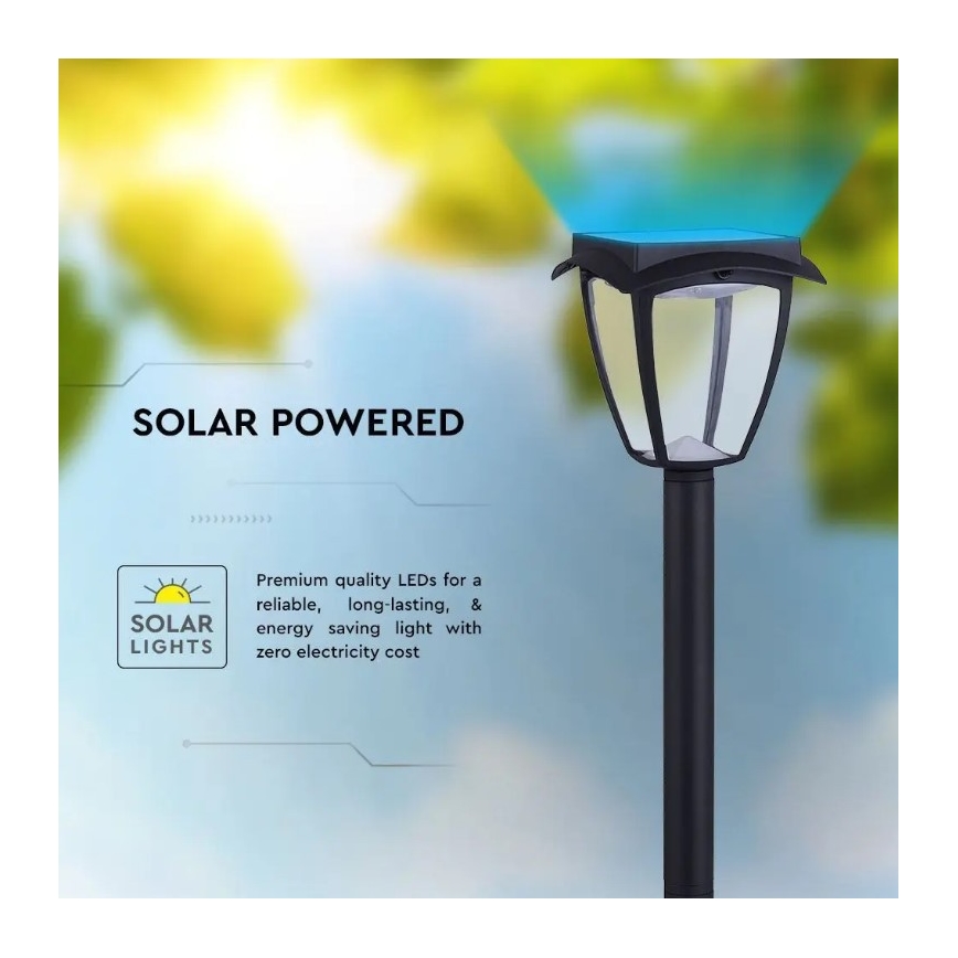 LED Solárna lampa LED/2W/230V 93 cm 3000/6000K IP65
