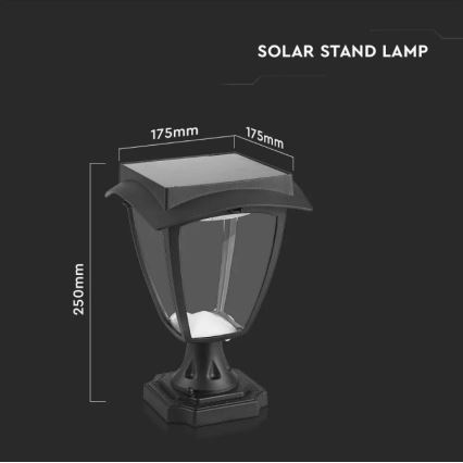 LED Solárna lampa LED/2W/3,7V 3000/6000K IP65