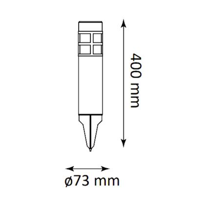 LED Solárna lampa MARK LED/1,2V 200 mAh IP44