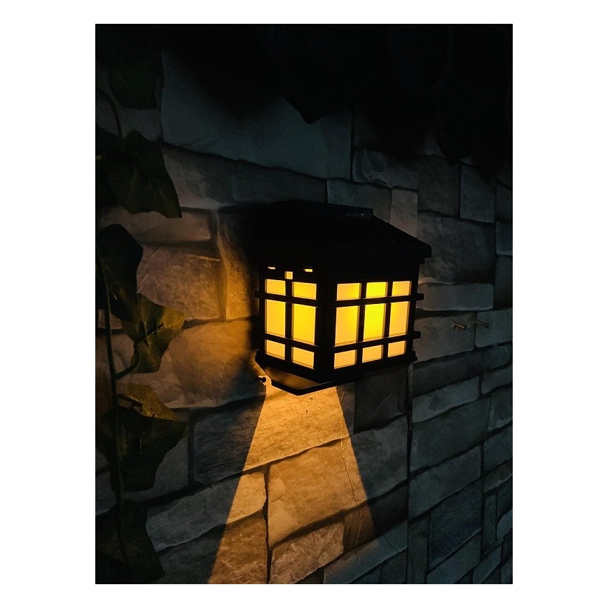 LED Solárna lampa nástenná so súmrakovým senzorom LED/2V 70 mAh IP44