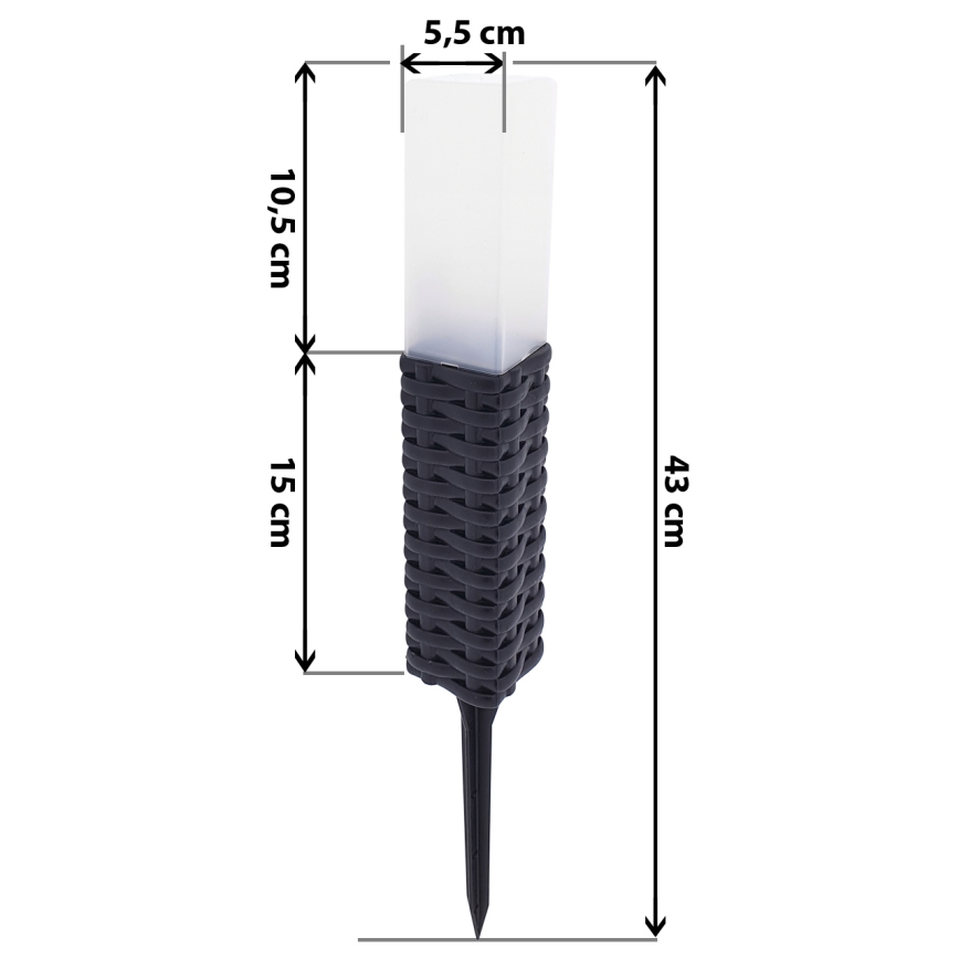 LED Solárna lampa RABBIA LED/1,2V 300 mAh IP44