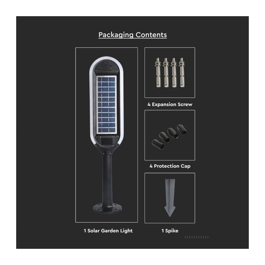 LED Solárna lampa so senzorom BOLLARD LED/5W/5,5V 70 cm 3000K IP65 2000 mAh