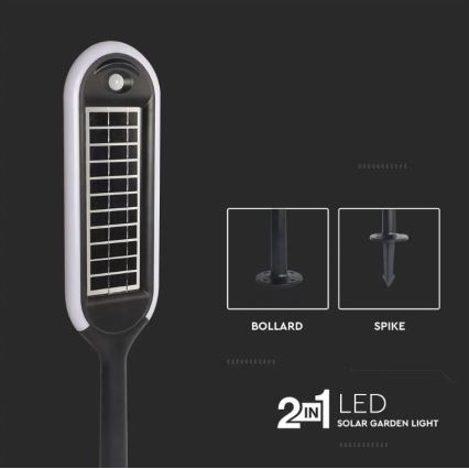 LED Solárna lampa so senzorom BOLLARD LED/5W/5,5V 70 cm 3000K IP65 2000 mAh