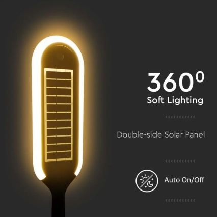 LED Solárna lampa so senzorom BOLLARD LED/5W/5,5V 70 cm 3000K IP65 2000 mAh