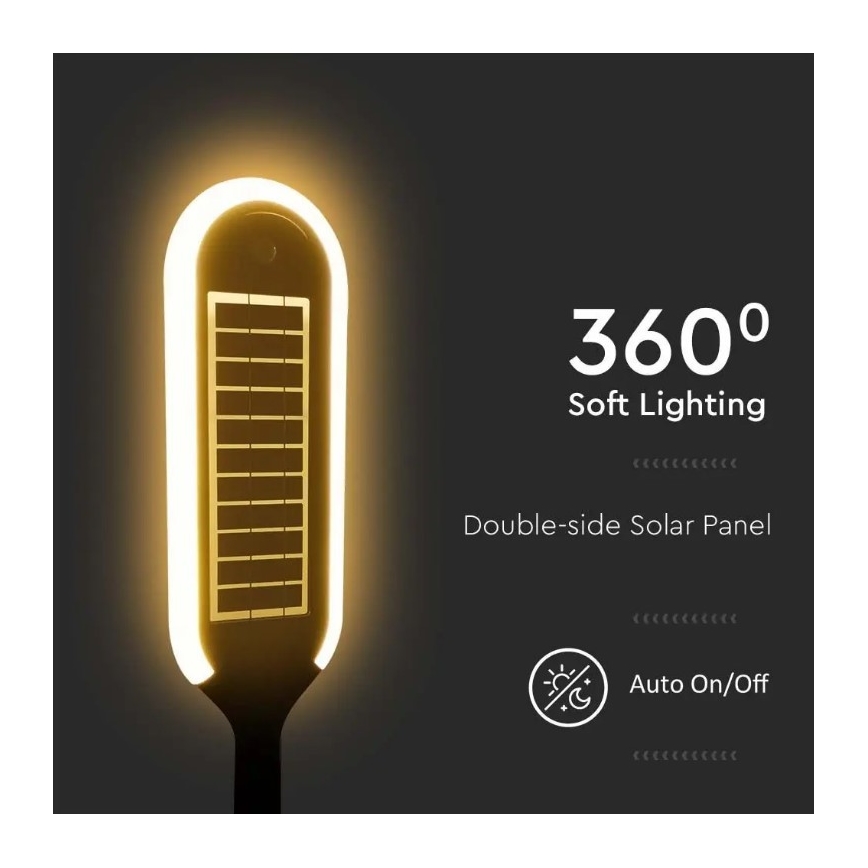 LED Solárna lampa so senzorom BOLLARD LED/5W/5,5V 70 cm 3000K IP65 2000 mAh