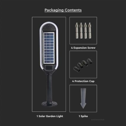 LED Solárna lampa so senzorom BOLLARD LED/5W/5,5V 70 cm 4000K IP65