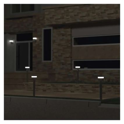 LED solárna lampa so senzorom LED/2W/3,7V 1200 mAh IP44 50 cm