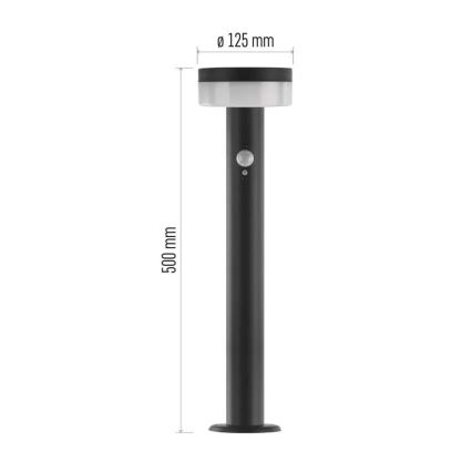 LED solárna lampa so senzorom LED/2W/3,7V 1200 mAh IP44 50 cm