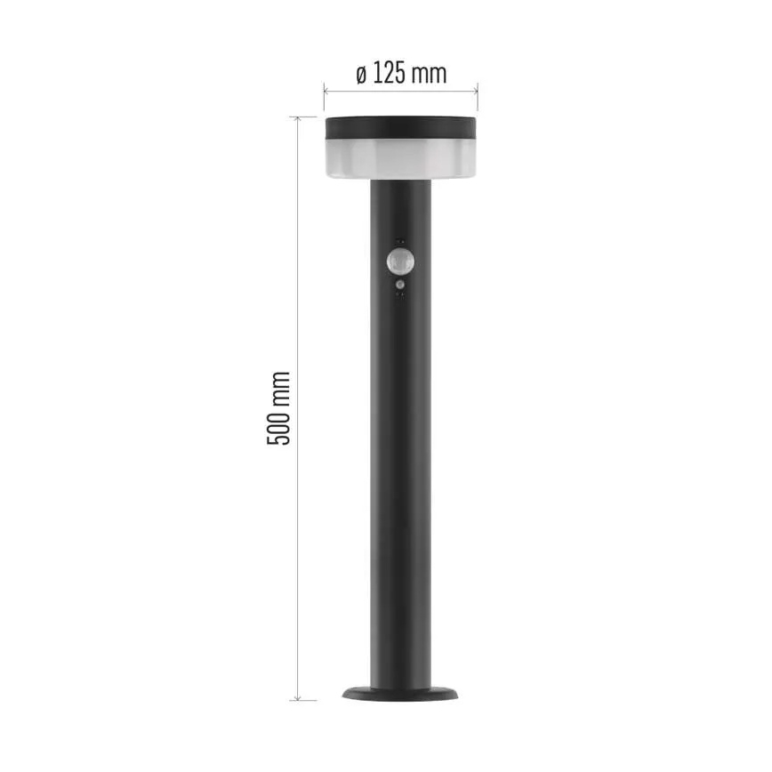 LED solárna lampa so senzorom LED/2W/3,7V 1200 mAh IP44 50 cm