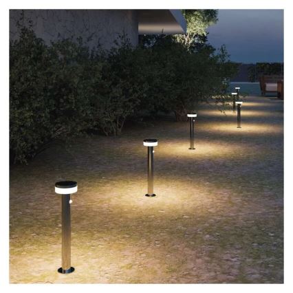 LED solárna lampa so senzorom LED/2W/3,7V 1200 mAh IP44 80 cm