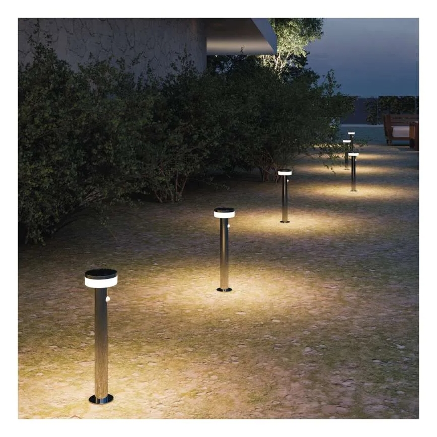 LED solárna lampa so senzorom LED/2W/3,7V 1200 mAh IP44 80 cm