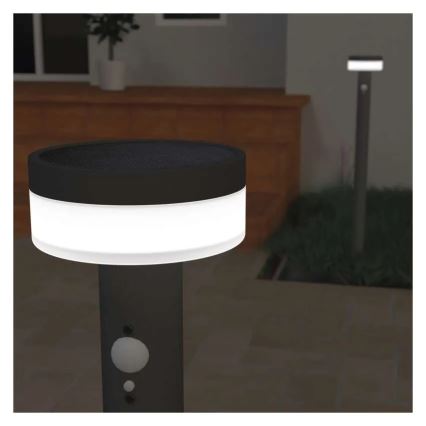 LED solárna lampa so senzorom LED/2W/3,7V 1200 mAh IP44 80 cm