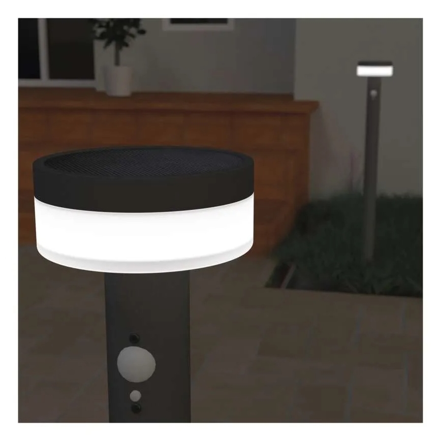 LED solárna lampa so senzorom LED/2W/3,7V 1200 mAh IP44 80 cm