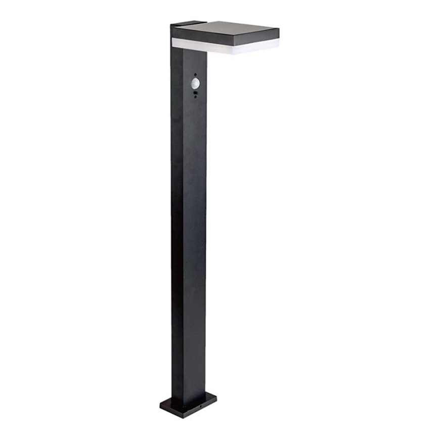 LED Solárna lampa so senzorom LED/2W/3,7V IP54 3000K 2200 mAh hranatý čierna