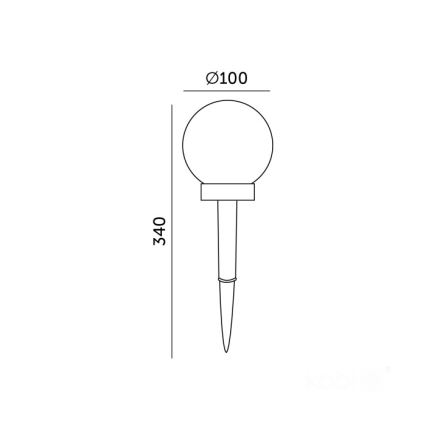 LED solárna lampa SPHERE LED/1,2V 4000K IP44 40 mAh Ø 10 cm
