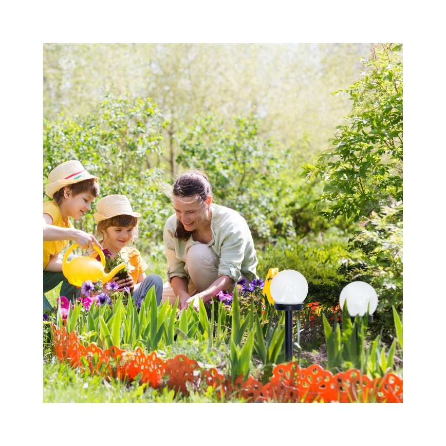 LED solárna lampa SPHERE so senzorom LED/1,2 V 4000 K IP44 40 mAh, priemer 10 cm